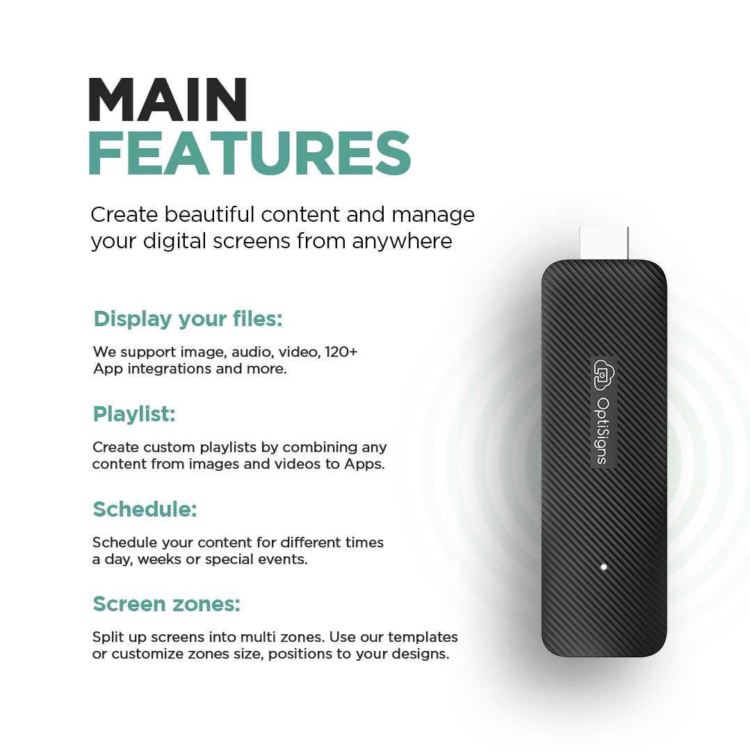 Android Stick Screenshare OptiStick Digital Signage Player – OptiSigns