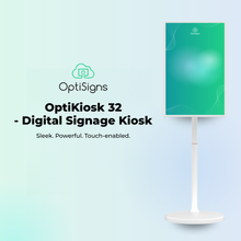 Load image into Gallery viewer, OptiKiosk 32 - 32” Touchscreen Digital Signage Kiosk with OptiSigns Software (Wall Mount &amp; Stand Variants)
