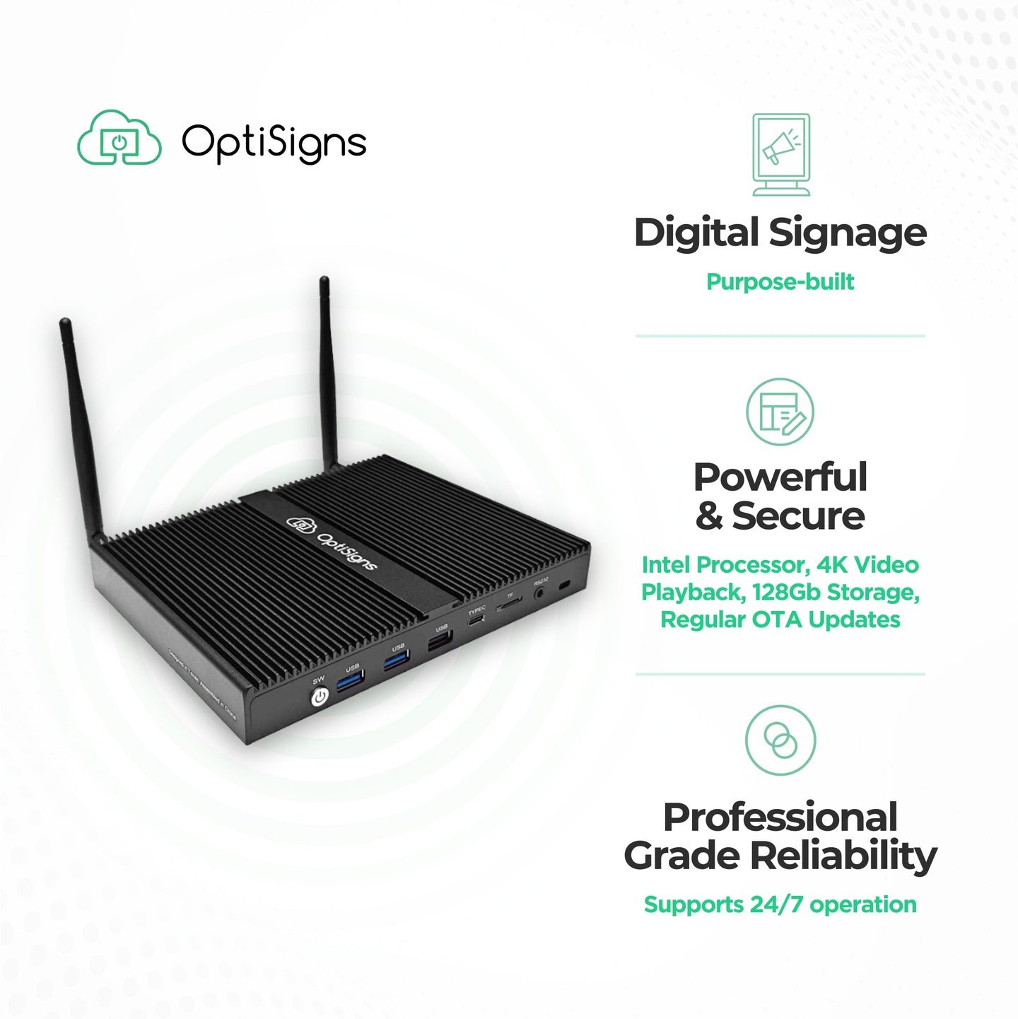 Pro Signage OptiSigns Pro Signage Player